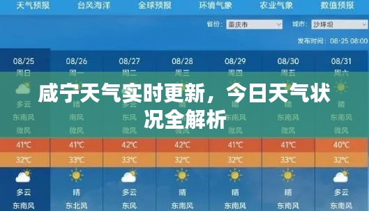 咸宁天气实时更新，今日天气状况全解析