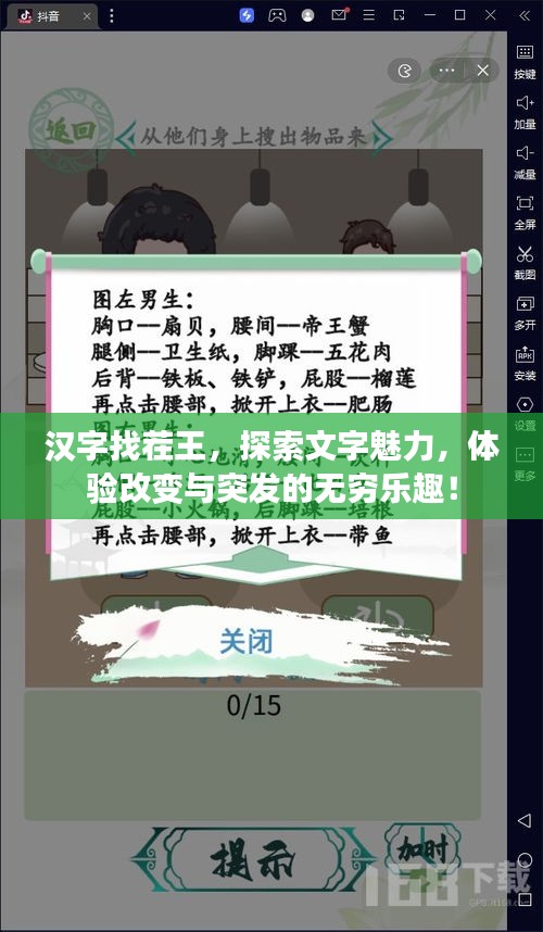 汉字找茬王，探索文字魅力，体验改变与突发的无穷乐趣！