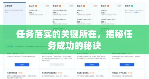 任务落实的关键所在，揭秘任务成功的秘诀
