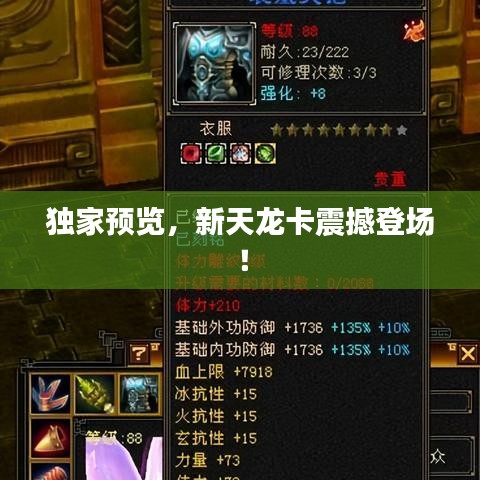 独家预览，新天龙卡震撼登场！